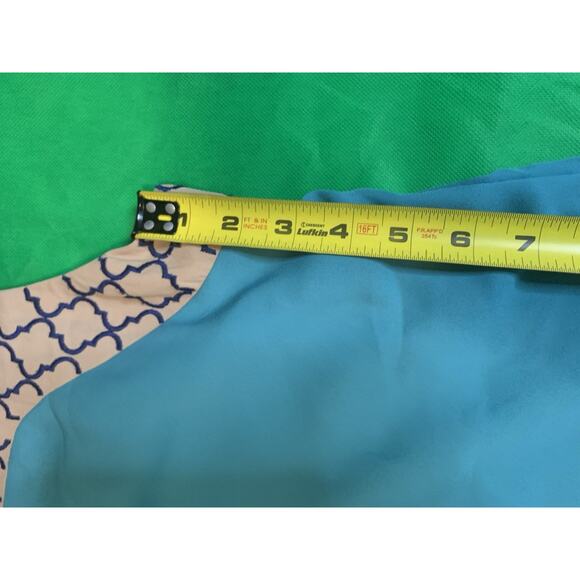 THML Womens Size Small Dress Shift Sleeveless Blue Geometric Knee Length - Picture 6 of 9